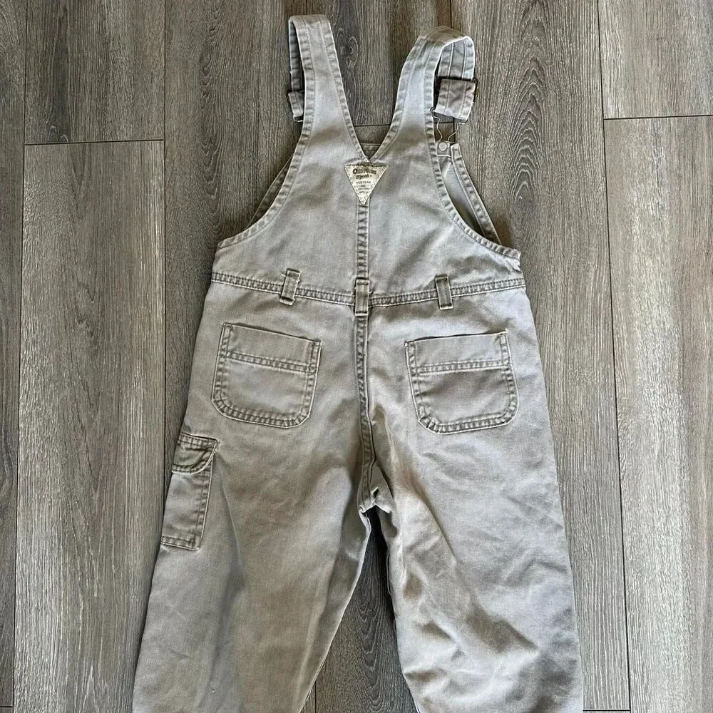 Oshkosh-b-gosh Grey and Khaki Dungarees-overalls